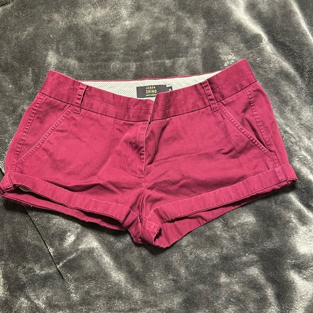 J. Crew Berry Chino Shorts size 8
